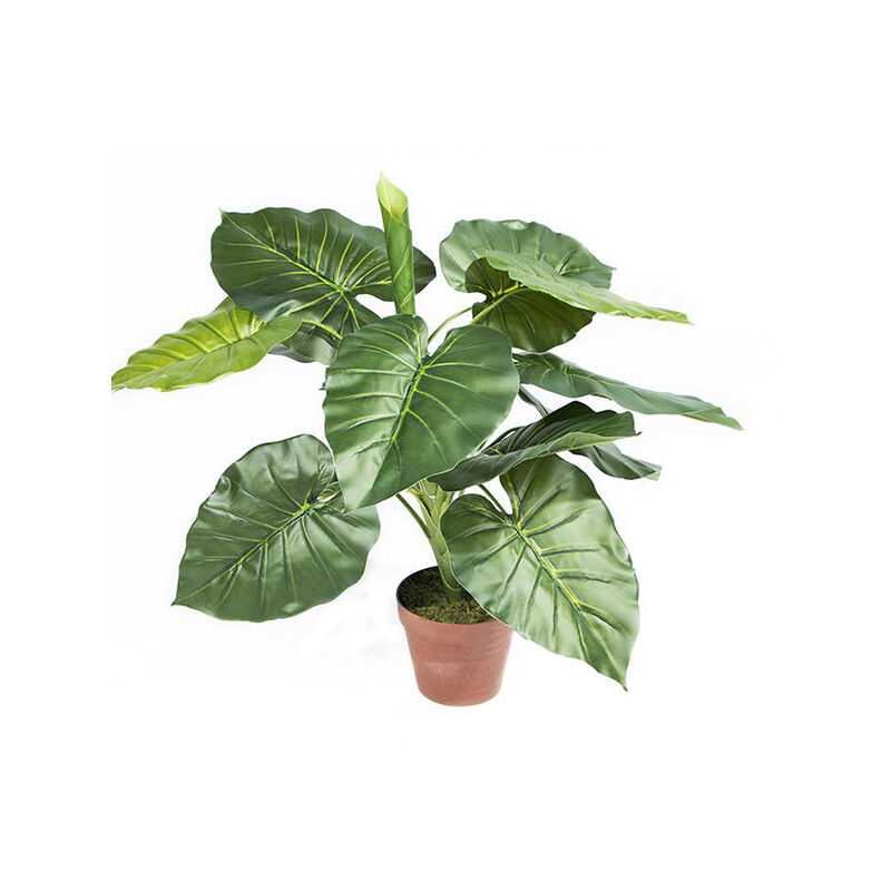 

Plantawa Planta Artificial Taro Baja 73 cm Plantas Artificiales con Maceta para Casa Decoración para Interior y Exterior