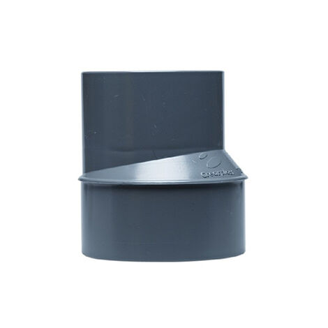 Plantawa Rallonge Excentrique en PVC Sanitaire à Coller Ø200-125 M-F Gris Haute Qualité Résistant Cepex