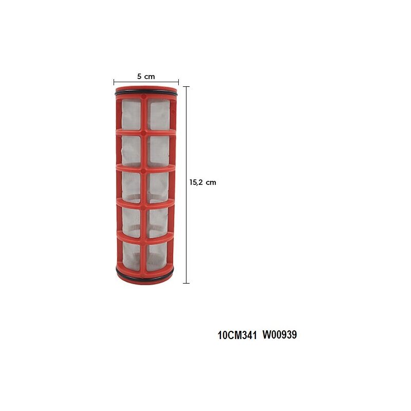 

Plantawa Repuesto de Filtro con Cartucho Rojo de Malla 120MESH 3/4'-1' Filtro Malla para Tubería Riego