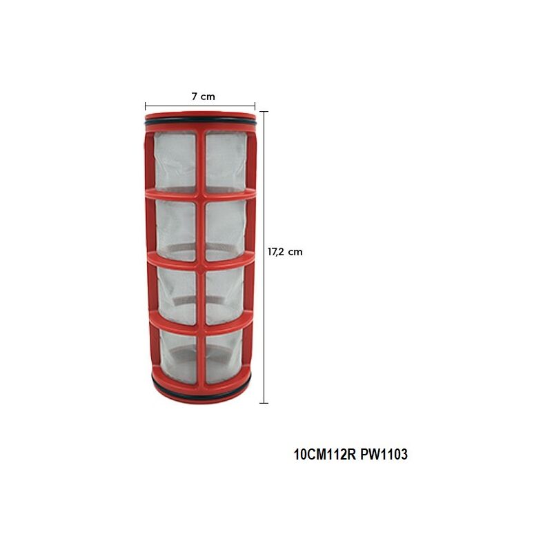

Plantawa Repuesto Filtro Cartucho Rojo de Malla 120MESH Filtro Agua Riego Malla para Tubería