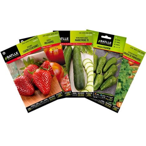 Plantawa Set de Graines Légumes de Printemps (Concombre Laitue Tomate Poivron Fraisier 4 saisons) Horticole - Fitó Batlle