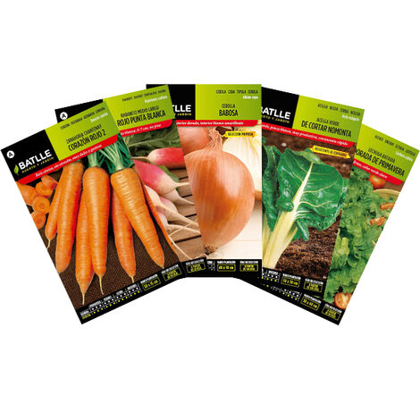 Plantawa Set de Graines Légumes d'Été (Laitue Carotte Blette Oignon Petit Radis) Horticole - Fitó Batlle