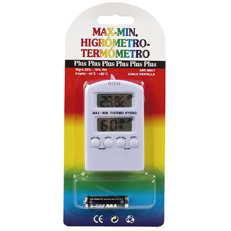 Termómetro exterior e interior - Termómetro inalámbrico digital para el  hogar de alta precisión - Función de alarma de temperatura ambiente - Con 2  sensores adicionales