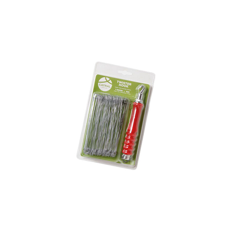 

Twister Hook + 100 Bridas Brezos cañizos y mallas Torsión de Bridas y Alambres - Plantawa