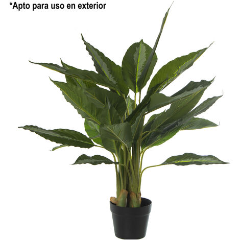 Plante artificielle 85 cm. Feuille bicolore de 85 cm de haut, adaptée à une utilisation en extérieur