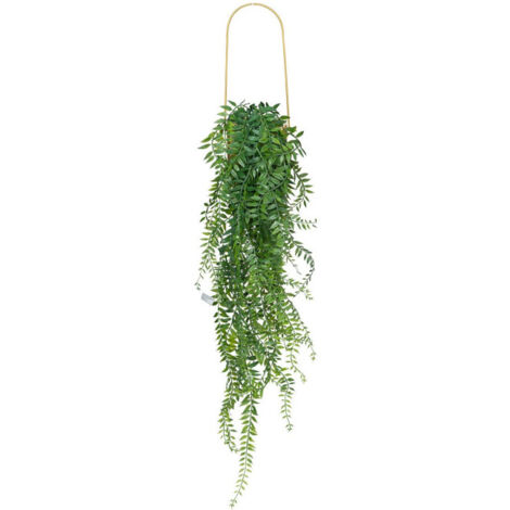 Plante Artificielle à Suspendre "Le Collectionneur" 82cm Or