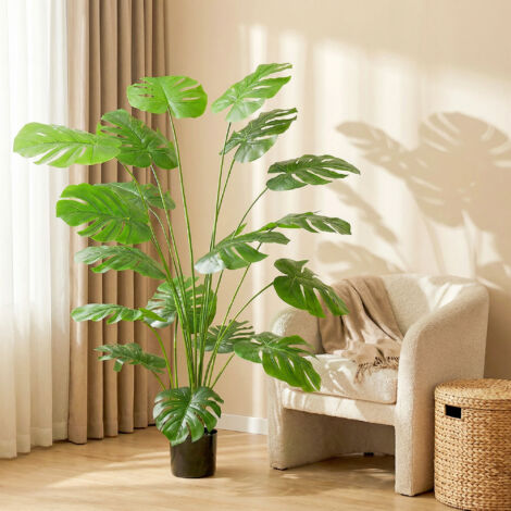 Plante artificielle arbre artificiel monstera deliciosa avec pot inclus hauteur 150 cm intérieure vert
