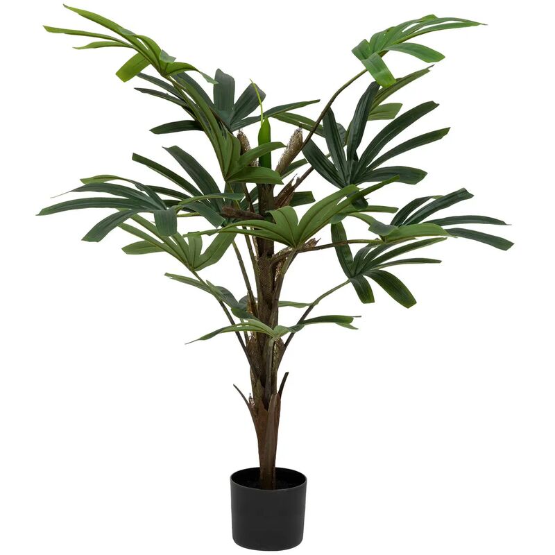 Plante artificielle arbre palmier en pot - Longueur 15 x Profondeur 13 x Hauteur 120 cm Pegane