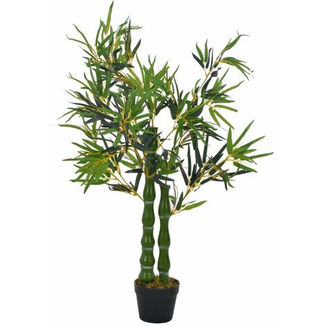 vidaXL Plante Artificielle avec Pot Bambou Fleur Bureau Décor 110/160 cm