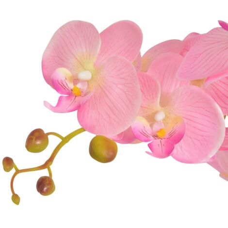 Plante artificielle avec pot Orchidée 75 cm Rose CFW284013