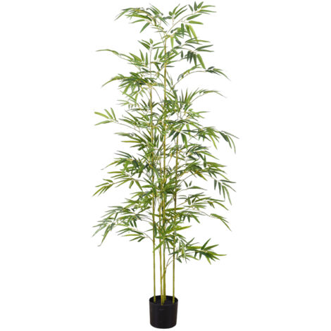 Plante Artificielle Bambou Arbre Artificiel Hauteur 150 cm avec Pot, décoration Interieur, très réaliste