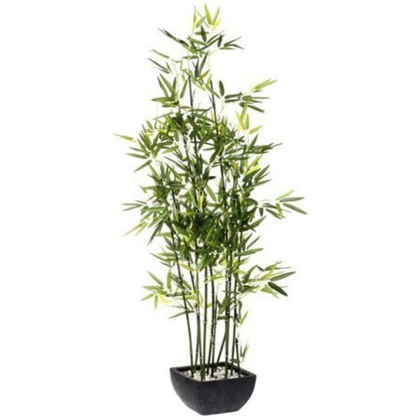 Plante Artificielle "Bambou" en dacron+pe+terracotta - Dim : H 122 cm -PEGANE-