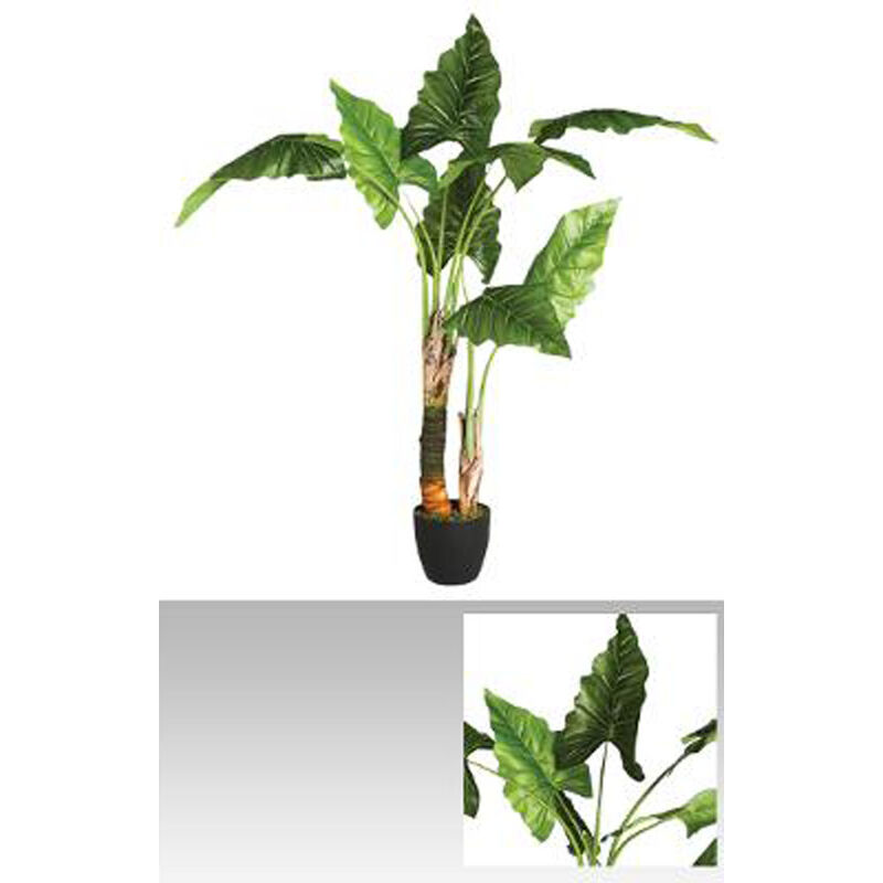 Plante Artificielle Bananier en polyester + fer + polyethylene + cim - Dim : H.120 cm Pegane
