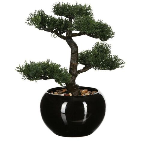 Pot à bonsaï en plastique de couleur terre cuite, 26 centimètres