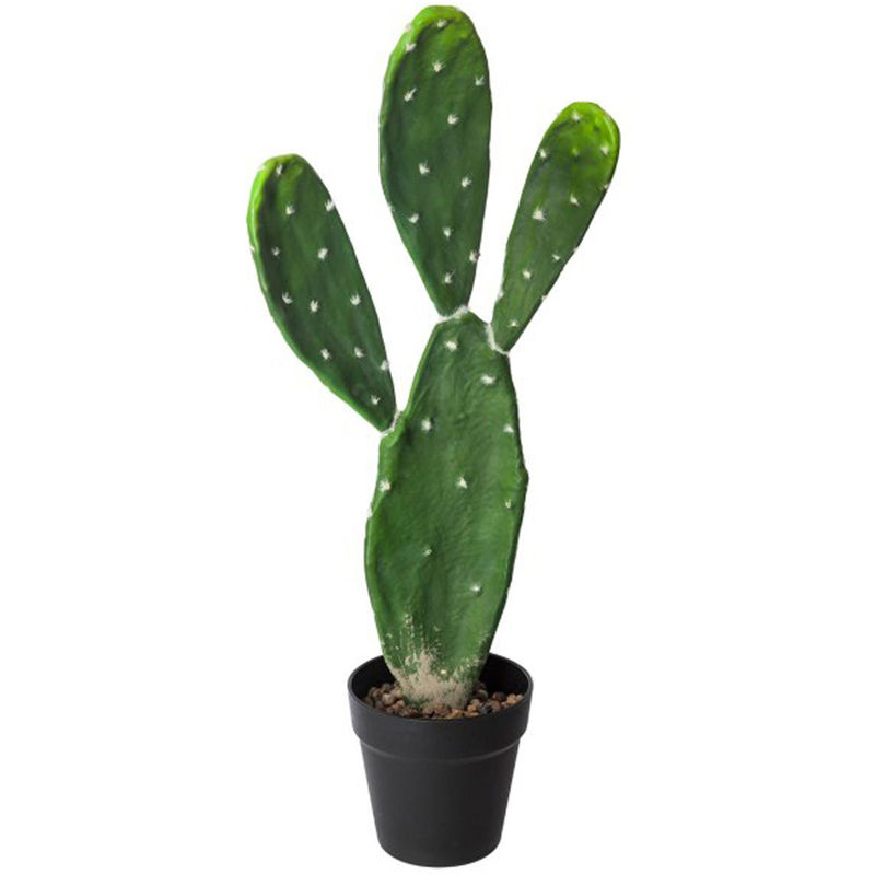 Plante artificielle cactus en polyéthylène, vert - Hauteur : 60 cm Pegane