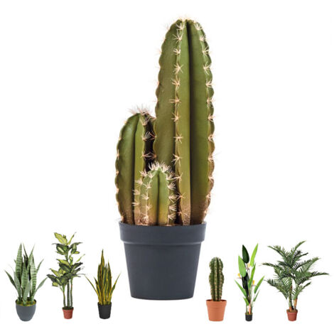 Plante Artificielle Captus Organo 64cm avec pot  Plantes en plastique pour la décoration de jardin intérieur et extérieur