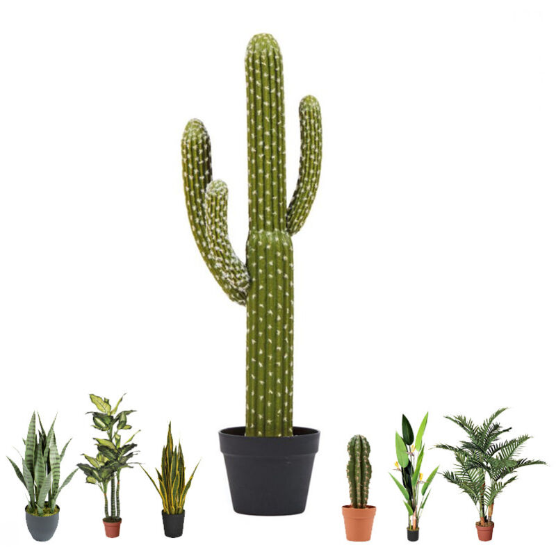 Plante Artificielle Captus Saguaro 82cm avec pot de fleurs Plantes en plastique pour la décoration de jardin intérieur et ext