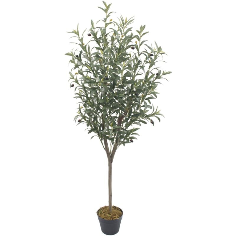 Mobili Rebecca - Plante artificielle Olivier Rebecca Mobili Garnet 150x45x45 Polyester Bois Vert Marron