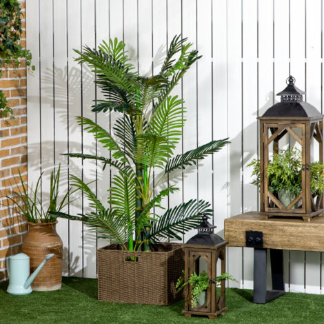 Plante artificielle de palmier artificiel 150 cm avec remplissage en ciment pour usage intérieur,décorative et facile à entretenir,verte