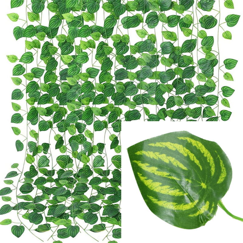 Plante artificielle de vigne verte, plante artificielle de décoration pour la maison, vigne verte suspendue, bricolage, décoration de salle de fête