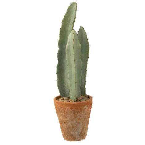 Plante Artificielle en Pot "Cactus" 48cm Vert