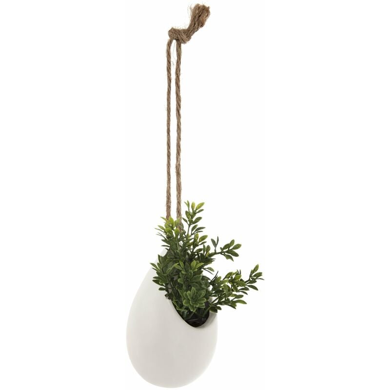 Atmosphera - Plante artificielle en pot décoratif, suspendue à une ficelle, 13 cm