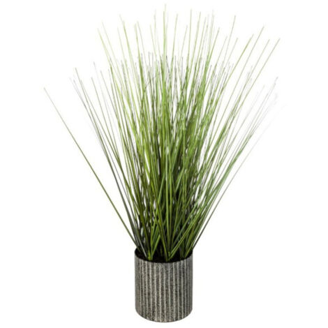 Plante Artificielle en Pot "Herbe" 45cm Gris
