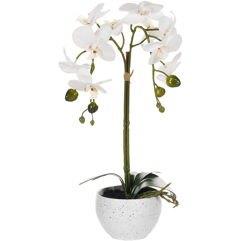 Beliani - Plante Artificielle en Pot Orchidée 42 cm Décoration Intérieur Plastique Orchid