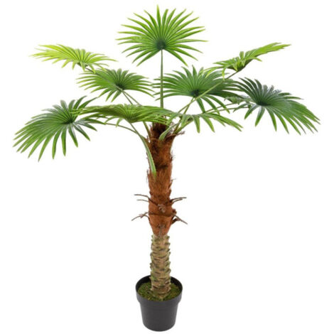 Plante Artificielle en Pot "Palmier" 120cm Vert