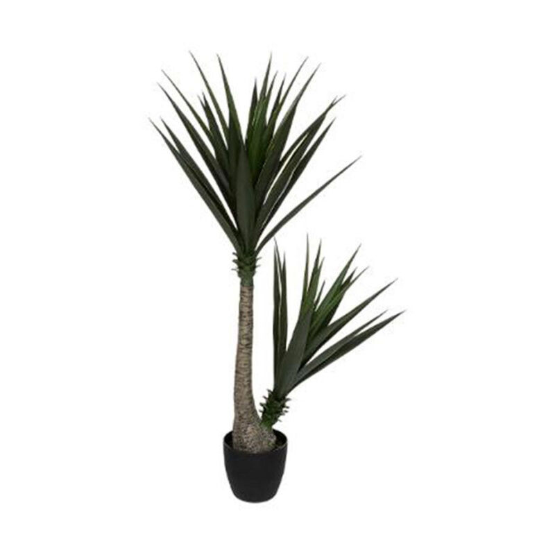Atmosphera - Plante Artificielle en Pot 'Yucca' 130cm Vert & Noir