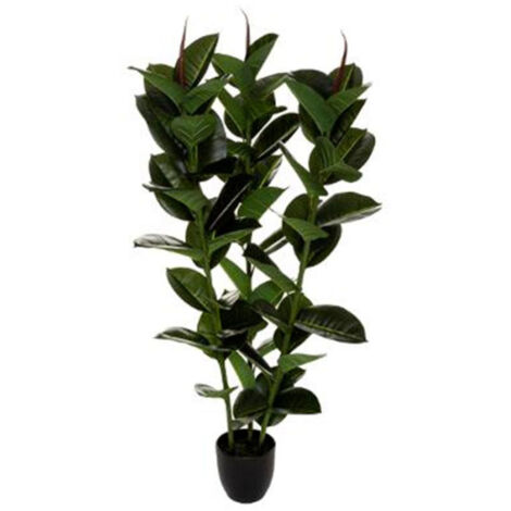 Plante Artificielle "Ficus Robusta" 120cm Vert
