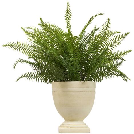 Plante artificielle Fougère Fleur de rose H80cm - Atmosphera créateur d'intérieur