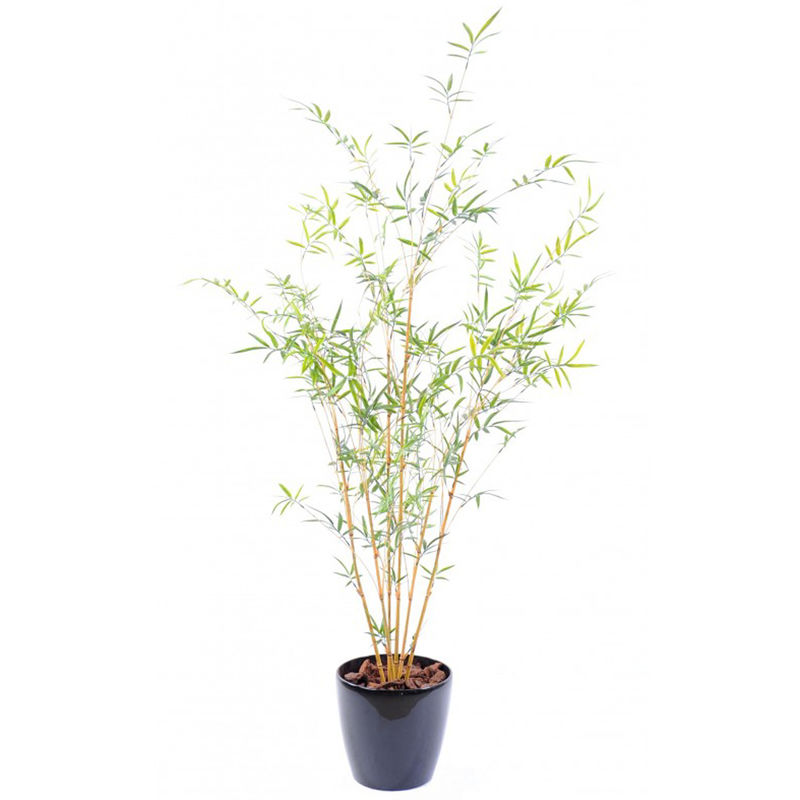 Plante artificielle haute gamme Spécial extérieur/Bambou artificiel coloris vert - Dim : 195 x 60 cm