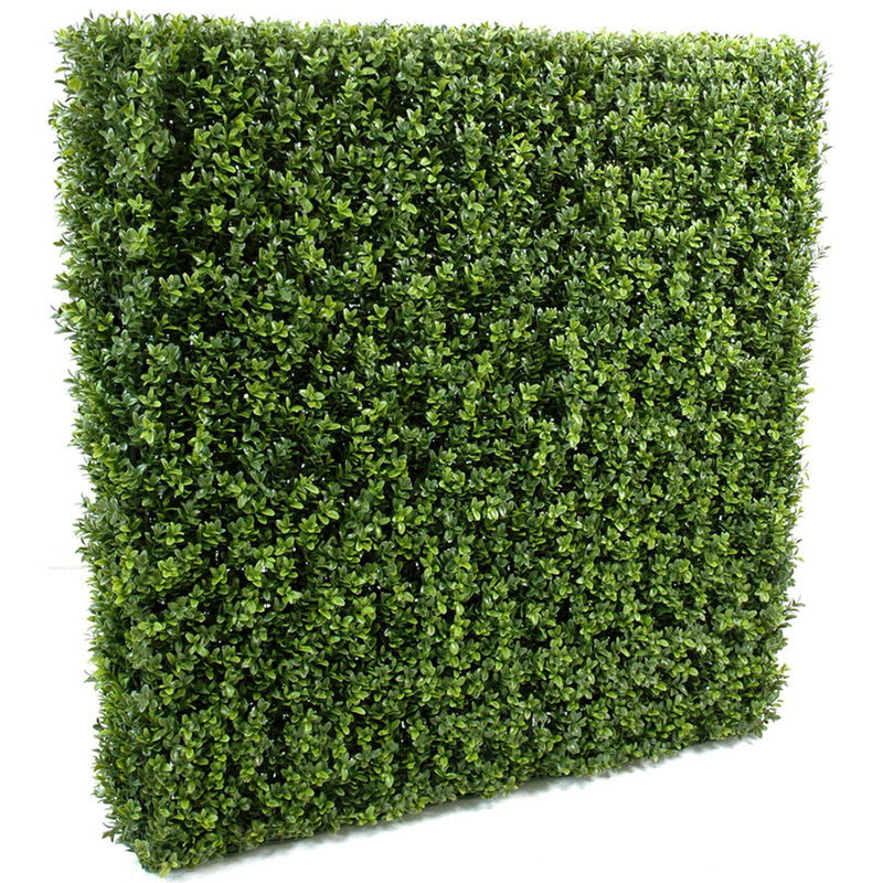 Plante artificielle haute gamme Spécial extérieur/Buis artificiel Haie de structure en métal coloris vert - Dim : 149 x 35 x 100 cm