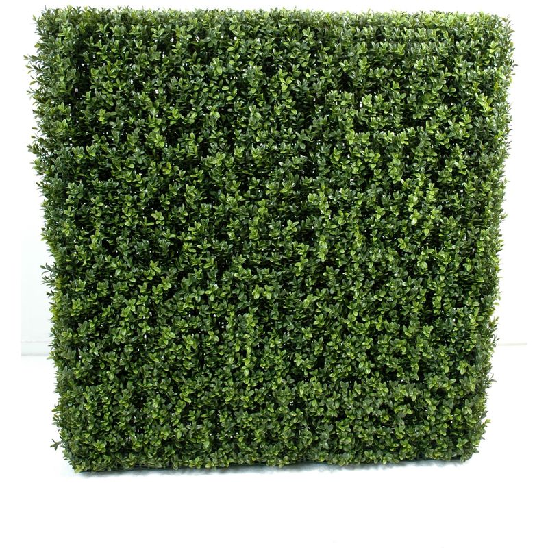 Plante artificielle haute gamme Spécial extérieur/Buis artificiel Haie de structure en métal coloris vert - Dim : 185 x 35 x 100 cm