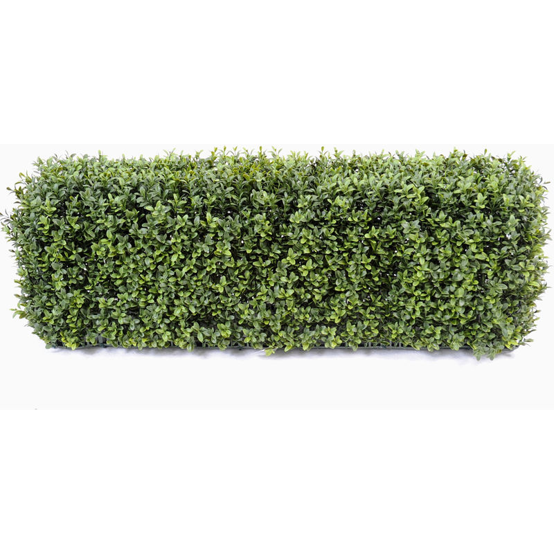Plante artificielle haute gamme Spécial extérieur/Buis artificiel Haie de structure en métal coloris vert - Dim : 62 x 25 x 95 cm