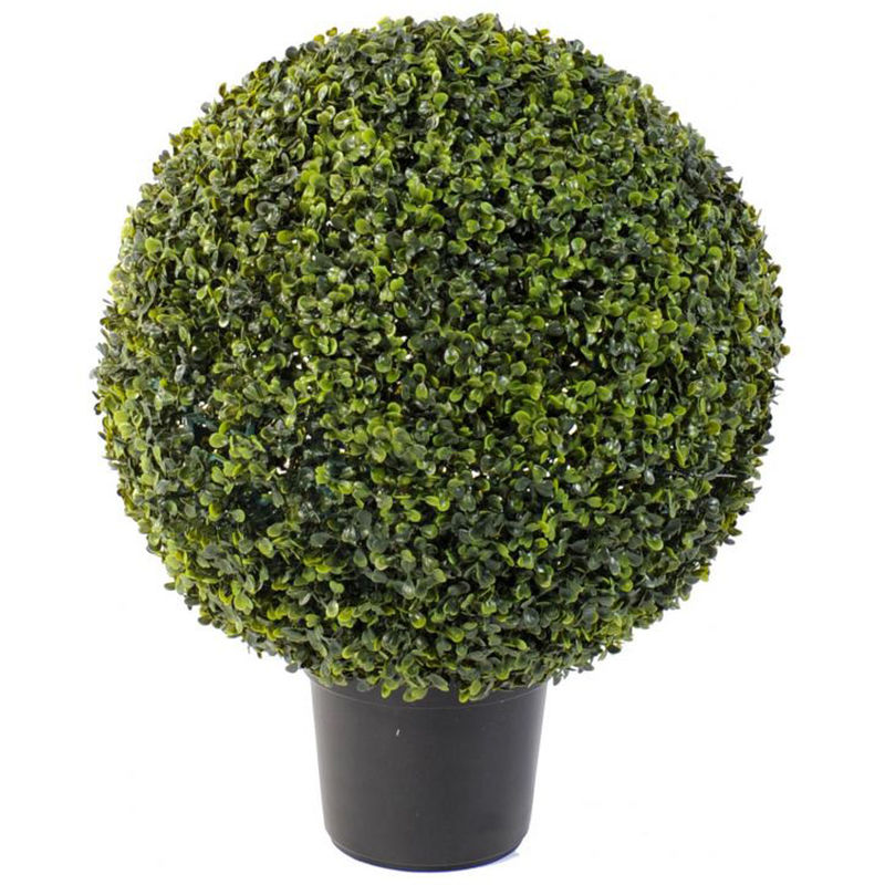 Plante artificielle haute gamme Spécial extérieur / Buis boule artificiel - Dim : H.60 x D.47 cm Pegane