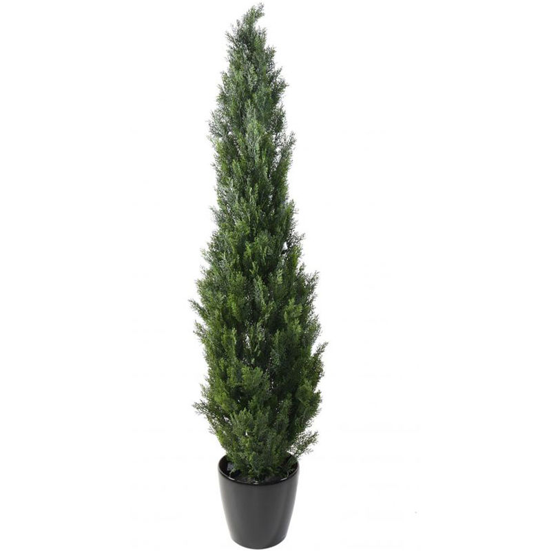 Plante artificielle haute gamme Spécial extérieur / Cyprès Artificiel Mini Vert - Dim : 210 x 50 cm
