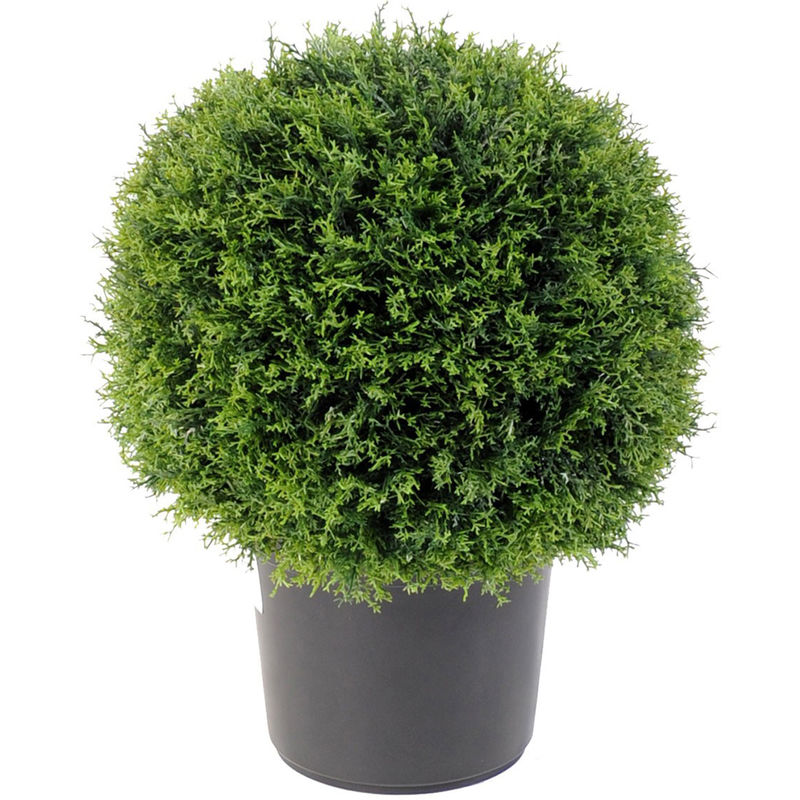 Plante artificielle haute gamme Spécial extérieur / Cyprès artificiel vert - Dim : D.43 x H.34 cm