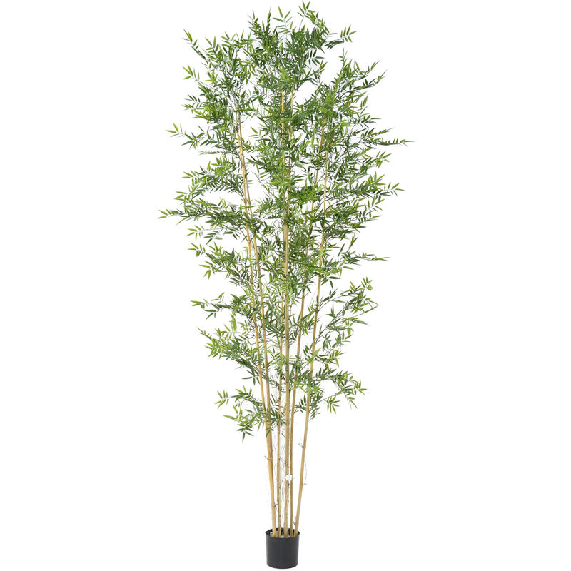 Plante artificielle haute gamme Spécial extérieur en Bambou artificiel, couleur verte - Dim : 280 x 110 cm