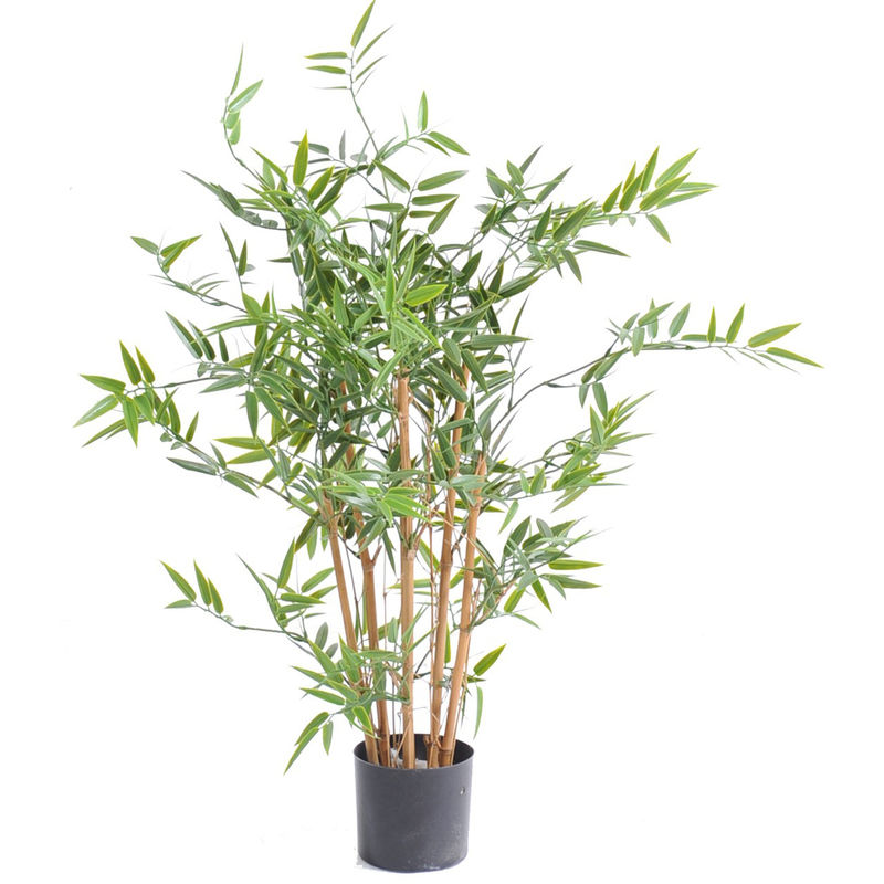 Plante artificielle haute gamme Spécial extérieur en Bambou artificiel, couleur verte - Dim : 90 x 60 cm