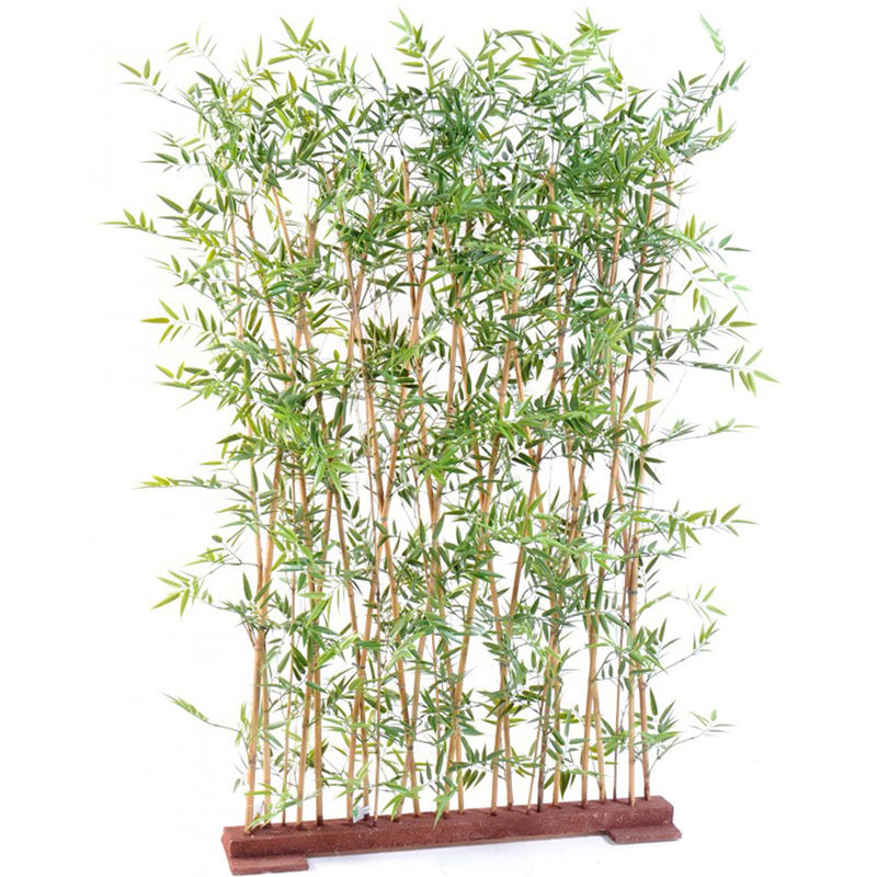 Plante artificielle haute gamme Spécial extérieur/ Haie artificielle bambou coloris vert - Dim : 160 x 35 x 110 cm