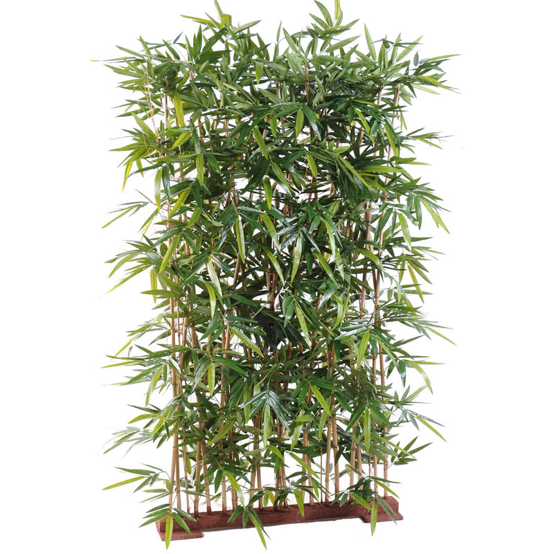 Plante artificielle haute gamme Spécial extérieur/ Haie artificielle Bambou, coloris vert - Dim : 185 x 50 x 120 cm