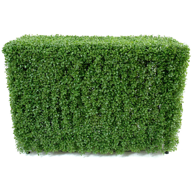Plante artificielle haute gamme Spécial extérieur / Buis Haie artificiel coloris vert - Dim : 90 x 35 x 120 cm