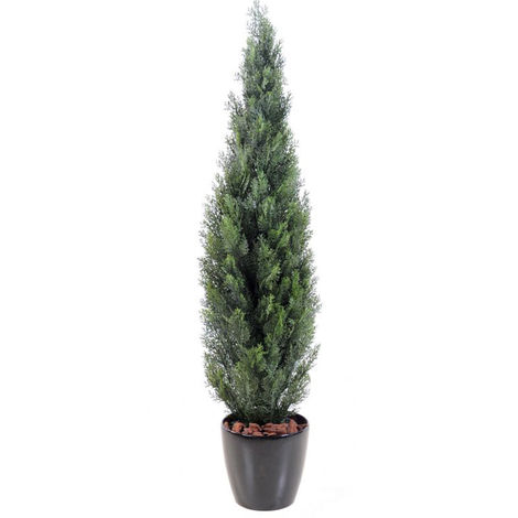 Plante artificielle haute gamme Spécial extérieur / Cyprès Artificiel Mini Vert - Dim : 150 x 35 cm