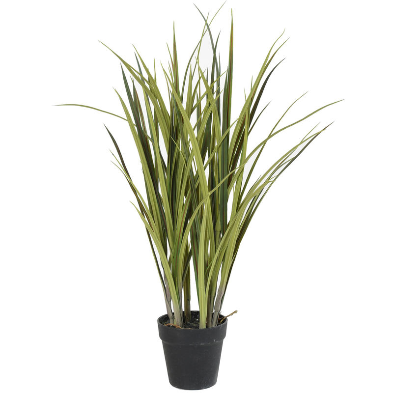 Pegane - Plante artificielle haute gamme Spécial extérieur / Herbe artificielle potee - Dim : 75 x 50 cm