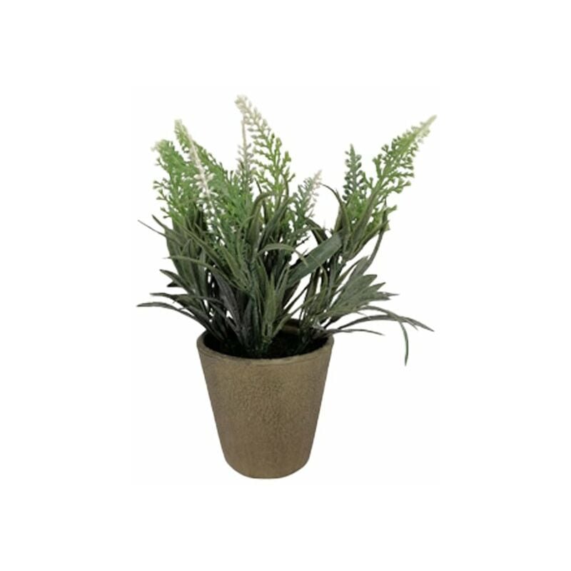Silumen - Plante artificielle lavande avec pot h. 17cm - Motif 4