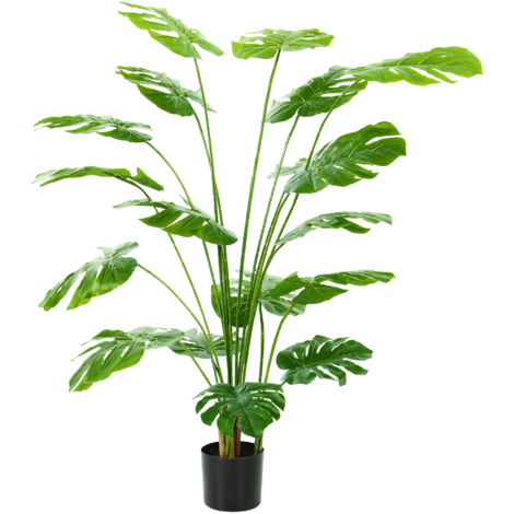 Plante artificielle Monstera Deliciosa 150 cm en pot vert pour intérieur