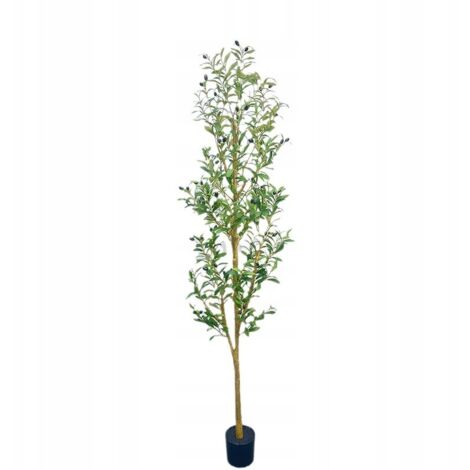 PLANTE ARTIFICIELLE OLIVIER XXL EN POT RÉALISTE 180cm DÉCORATION