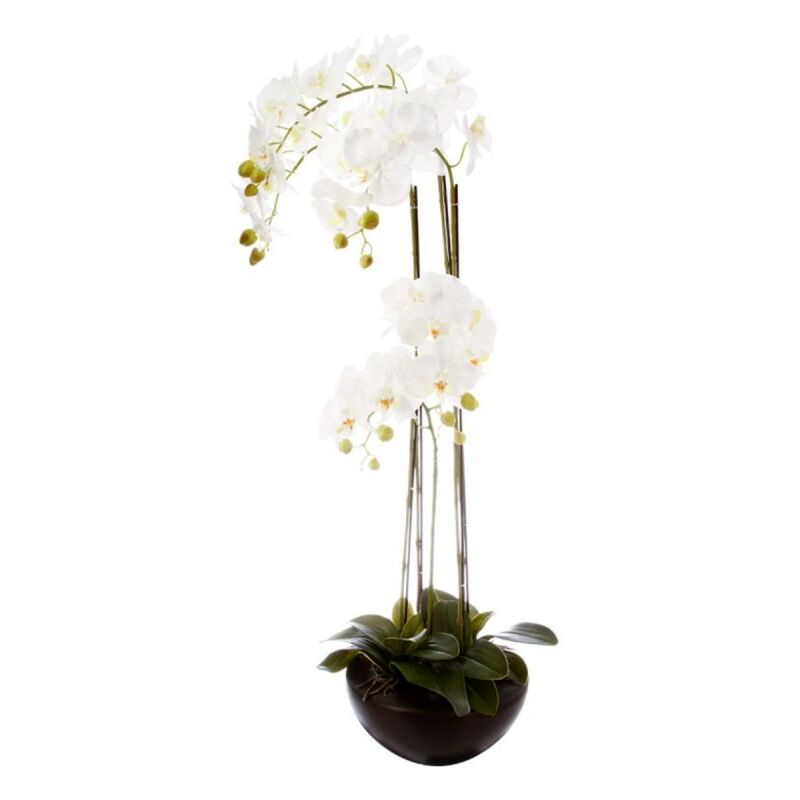 Atmosphera - Plante Artificielle Orchidée 115cm Blanc